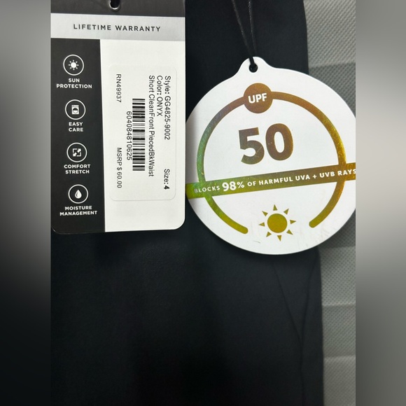 Tail White Label Women’s Black Golf Pull-On Shorts W/ Pockets Size 4 - Picture 5 of 12